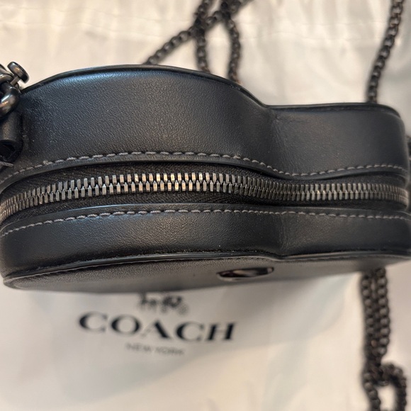 Coach Heart-Shaped Black Mini Bag - Picture 3 of 8
